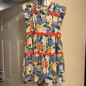 Floral Dress with Ruffle Sleeves